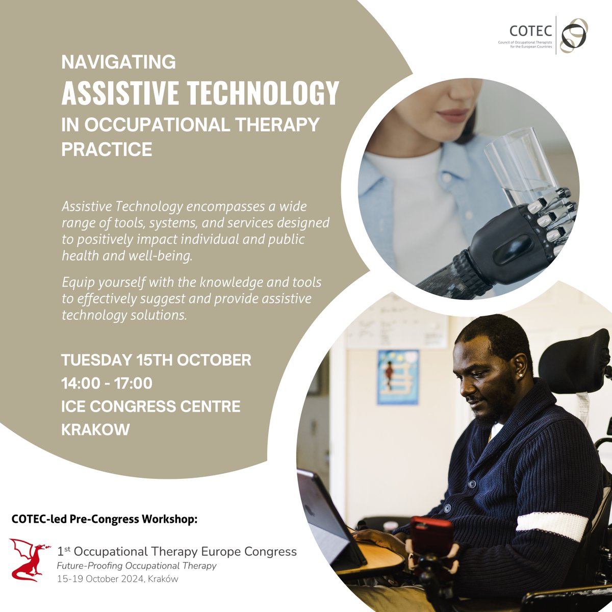 Have you signed up for our Pre-Congress Workshop at the 1st Occupational Therapy Europe Congress in Krakow? Don't miss it!

➡️ ot-europe2024.com/pre-congress-w…

<a href="/OTeurope1/">Occupational Therapy Europe</a> |@enOThe1  | <a href="/_ROTOS_/">ROTOS</a> | <a href="/SPOTeurope/">Student Platform OT</a>