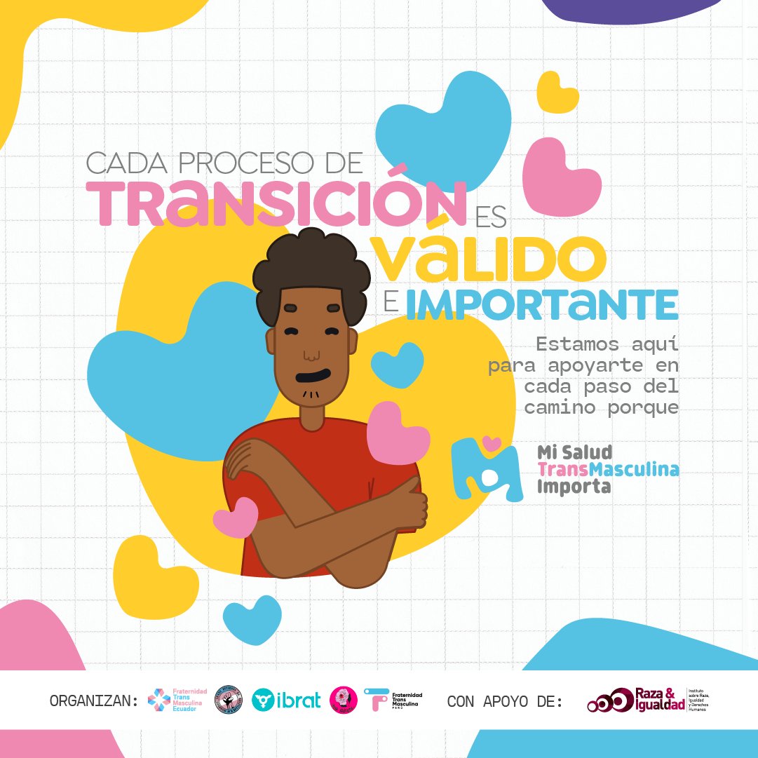 saludtransmasc's tweet photo. ✨🏳️‍⚧️ Cuidar de nuestra salud es importante. No olvides visitar nuestras redes para conocer mejores formas de cuidarte. 
¡Comenta, reacciona y comparte con tus amigxs! 
#misaludtransmasculinaimporta #saludtransmasculina #transmasculinidades #hombrestrans https://t.co/qAPFqKlCjQ