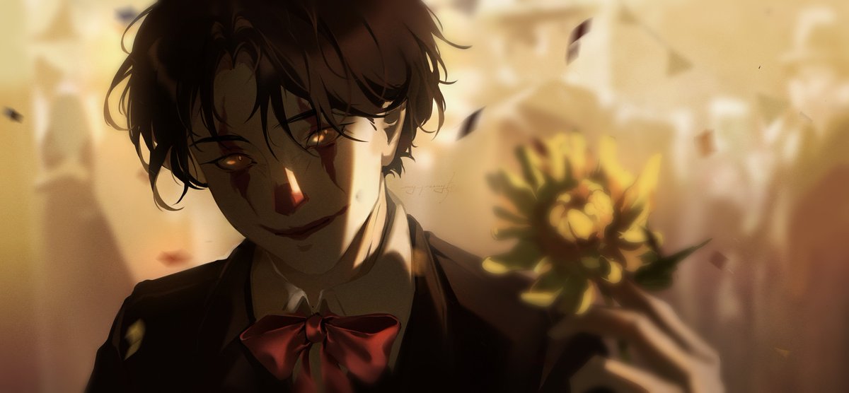 meg_greeny520's tweet photo. Melissa and Benson looked at the clown in a daze. All they saw was a wide smile plastered over the pastel face. It was a happy smile, an exaggerated smile, a ridiculous smile.
#LordOfTheMysteries #诡秘之主 https://t.co/1TcsZnxxoS