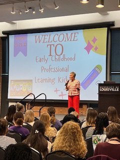 JCPSEARLY's tweet photo. Our Professional Learning Kickoff is off to a great start! Thank you @yungfunnykcmack for sharing in our joy and reminding us to focus on the positive! https://t.co/OMtdE26JuR