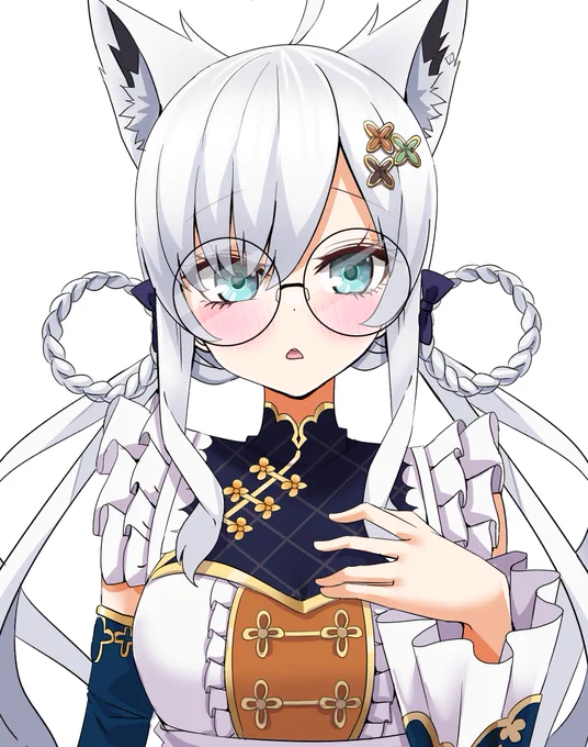 文字無しフブさんとメガネフブさん 