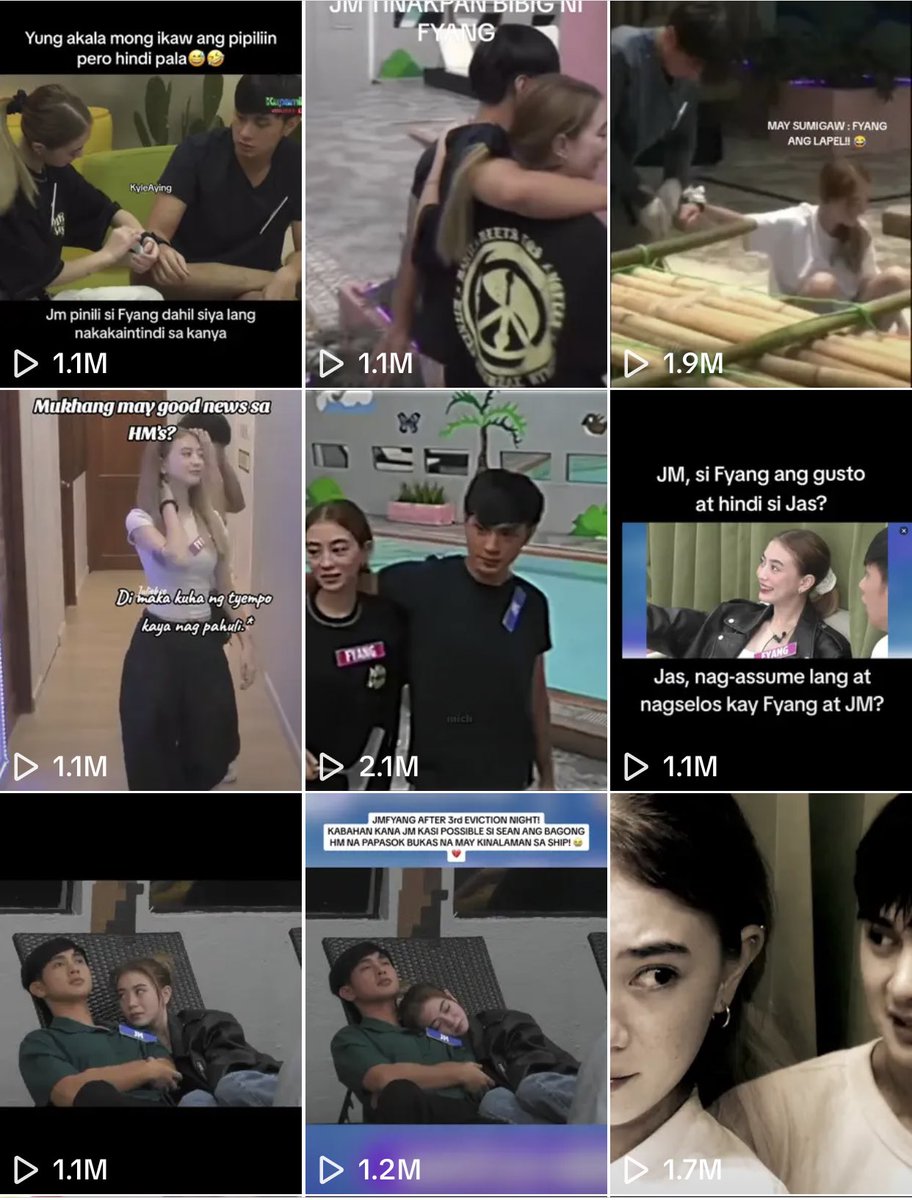 firstkhaolvr_'s tweet photo. When I said that JMFYANG is the always TRENDING with MILLIONS OF VIEWS COUPLE, I ain't even lying about. ILAN palang yan sa mga videos nilang may Million views ah? 

THE POWER THEY HOLD >>>>

@ABSCBN @PBBabscbn

LOVEan JMFYANG
#PBBGen11FourthNomi https://t.co/kIFo7IXo2N