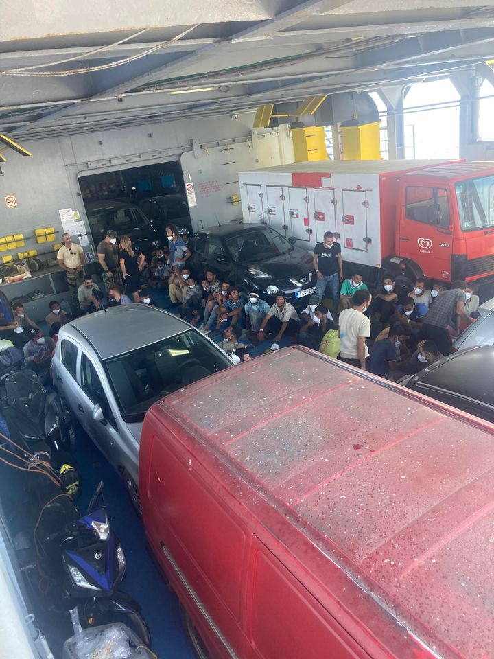 According to a report we received, today on the ship "Samaria", on the route from #Gavdos to #Crete, ~75 #RefugeesGr were being transported in inhumane &amp;dangerous conditions, in the ship's garage, without water, despite the passengers' interventions to the captain &amp;coast guard.