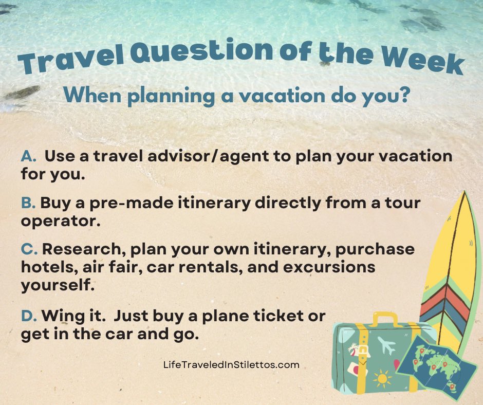 Curious how many are "C" like me.  #QuestionOfTheDay #TravelTuesday #TravelQuestion
