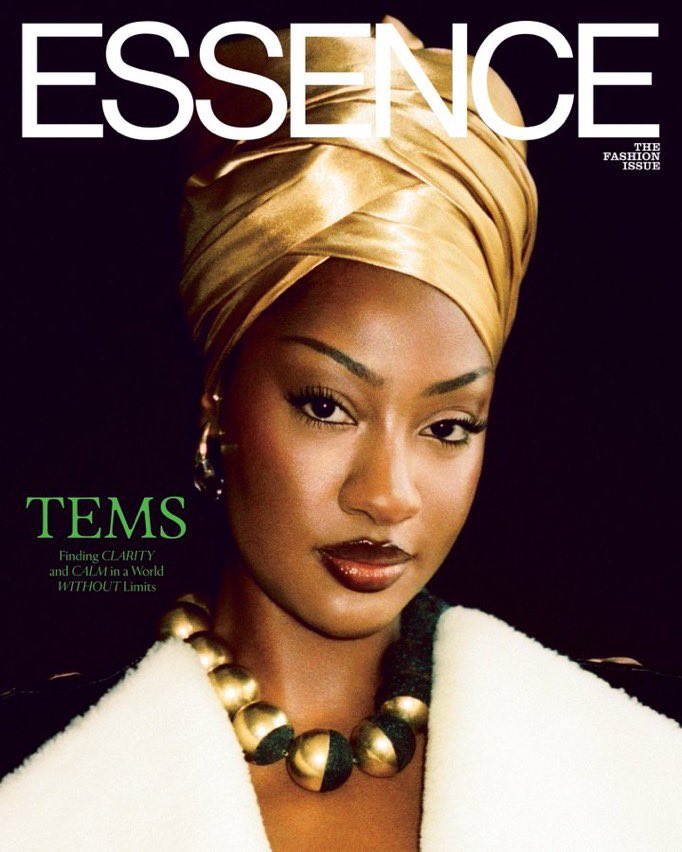 temsszn's tweet photo. African Queen, Tems on The Cover of Essence 👑 https://t.co/2BPmZ2H3ui