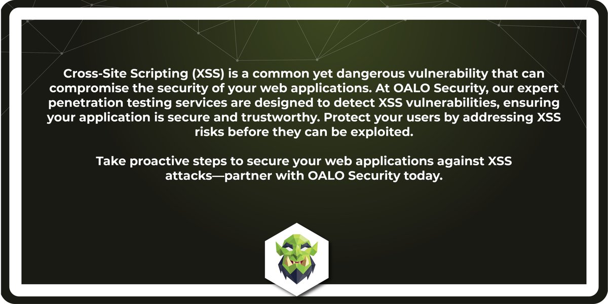 OaloSecurity's tweet image. Guard Against Cross-Site Scripting (XSS) #xss #crosssitescripting #cybersecuritytips