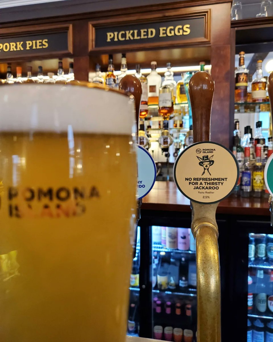 Welcome to the perfect midweek beer 👋

No Refreshment For a Thirsty Jackaroo by <a href="/PomonaIsland/">Pomona Island</a> is a Yuzu Radler sliding in at 2.5%. Perfect to sink a few pints &amp; feel fresh tomorrow. 

A radler with a citrussy hit, think super refreshing lager with a light, dry finish ✨️ 😉🦘🍻