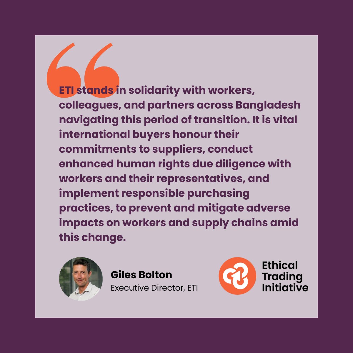 ethicaltrade's tweet photo. These recommendations reflect our guidance to company members &amp; our optimism for a stable &amp; promising future for Bangladesh 🇧🇩 https://t.co/fh676hAZVZ