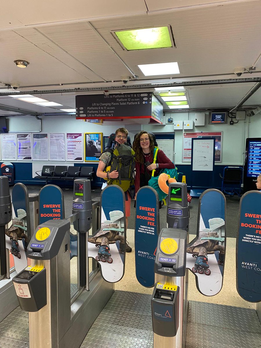 The journey to New Zealand begins! Some very emotional goodbyes at Crewe station. Going to be a long 36 hours until we finally get to our apartment in Auckland! 🇳🇿♥️