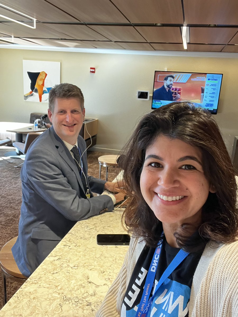 Getting ready to hop on <a href="/PoliticallyGa/">Politically Georgia Podcast</a> with <a href="/bluestein/">Greg Bluestein</a> and <a href="/MurphyAJC/">Patricia Murphy</a> live from Chicago! #gapol #DNC2024CHICAGO