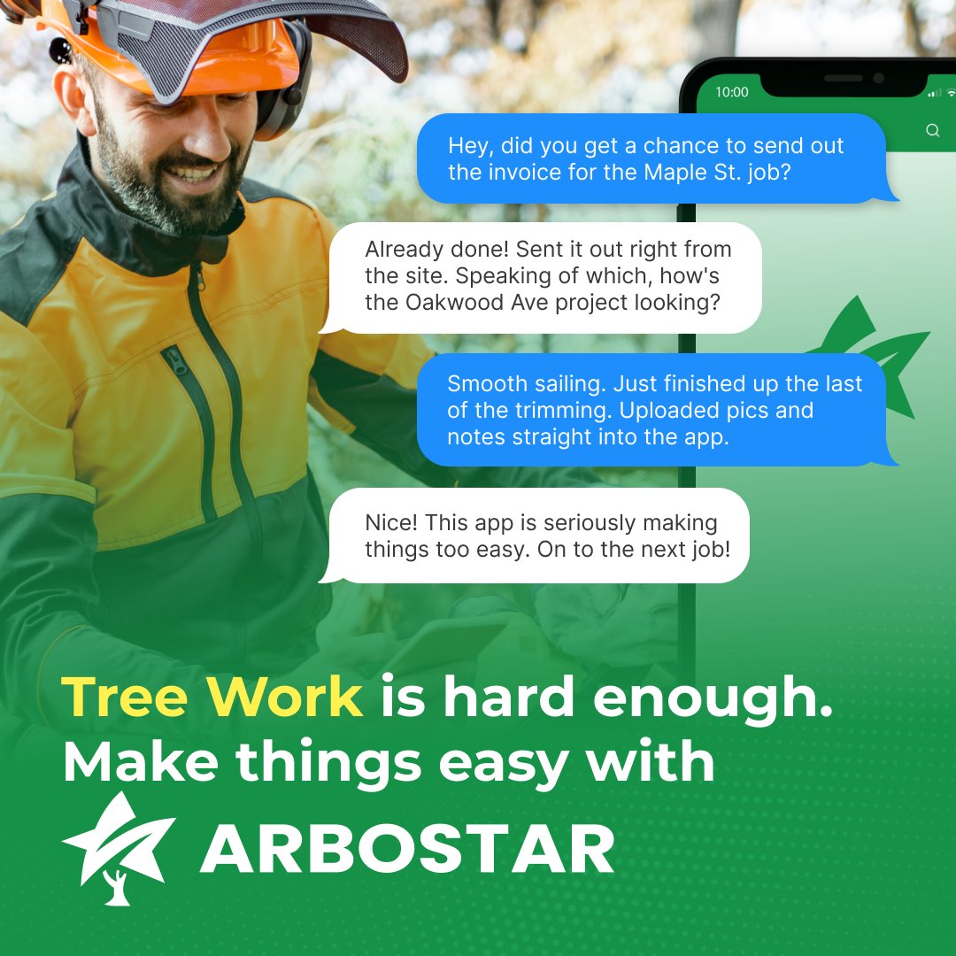 Why should paperwork slow you down when you’ve got trees to care for? With ArboStar, sending invoices on the go is as simple as a few taps on your smartphone. Hop from job to job using our easy-to-use app and keep your day moving smoothly.

+1 (833) 272-6267
info@arbostar.com