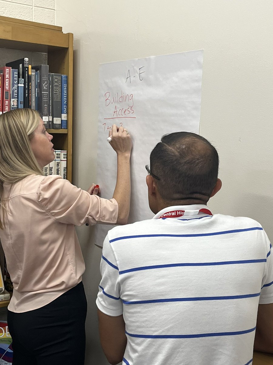 holtmm's tweet photo. We are SHINING bright @ChathamCentral and showcasing #AVID strategies from day 1! So excited to have our staff back on campus and ready to kick off a great year. #BearDown #SHINECCS #onechatham https://t.co/qx6hheob08