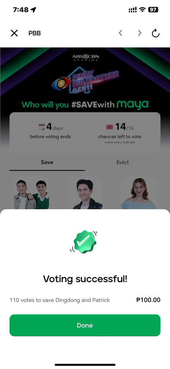 jozefd14's tweet photo. Already gave my 120 votes to #SaveDongPat #SaveDingdongPatrick #PBBGen11FourthNomi https://t.co/9b9CL7bwb8