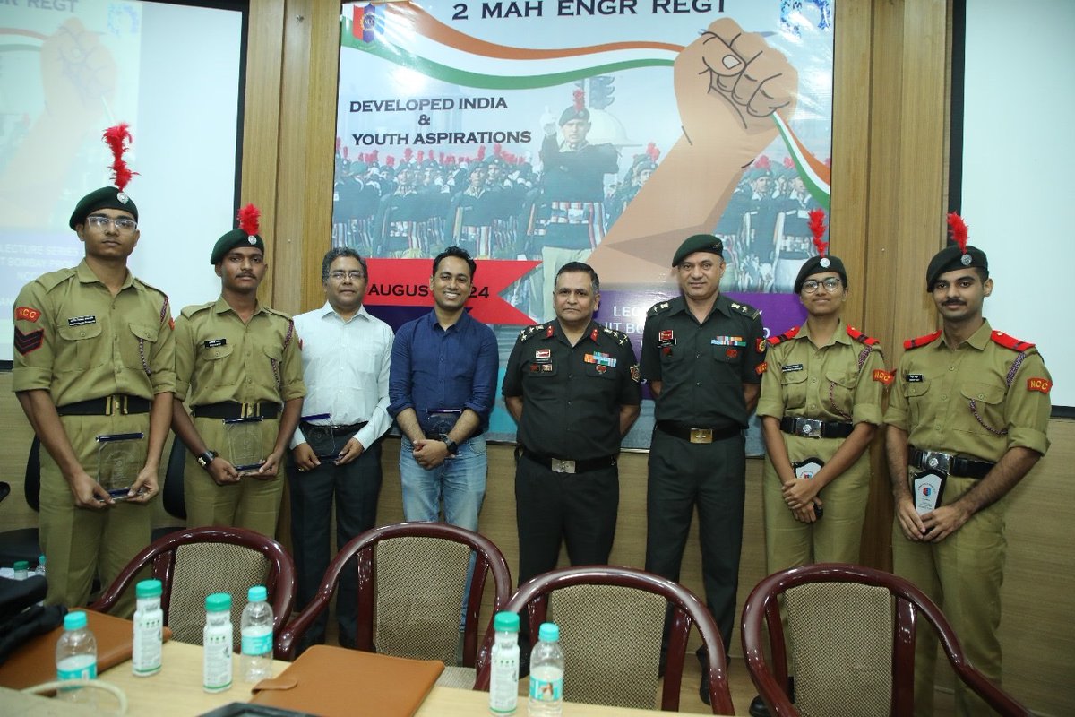 NCC IIT Bombay (@ncc_iit_bombay) on Twitter photo #DevelopedIndia
Jai hind
2 Mah Engr Regt NCC organised a brain storming session on Developed India and youth aspirations at IIT Bombay.The series of lectures undertaken by professors and NCC cadets highlighted role of our young generation in shaping the future.
<a href="/vikshitbharat47/">विकसित ŕ¤ŕ¤ľŕ¤°ŕ¤¤ 2047</a> #DevelopedIndia
Jai hind
2 Mah Engr Regt NCC organised a brain storming session on Developed India and youth aspirations at IIT Bombay.The series of lectures undertaken by professors and NCC cadets highlighted role of our young generation in shaping the future.
<a href="/vikshitbharat47/">विकसित ŕ¤ŕ¤ľŕ¤°ŕ¤¤ 2047</a>