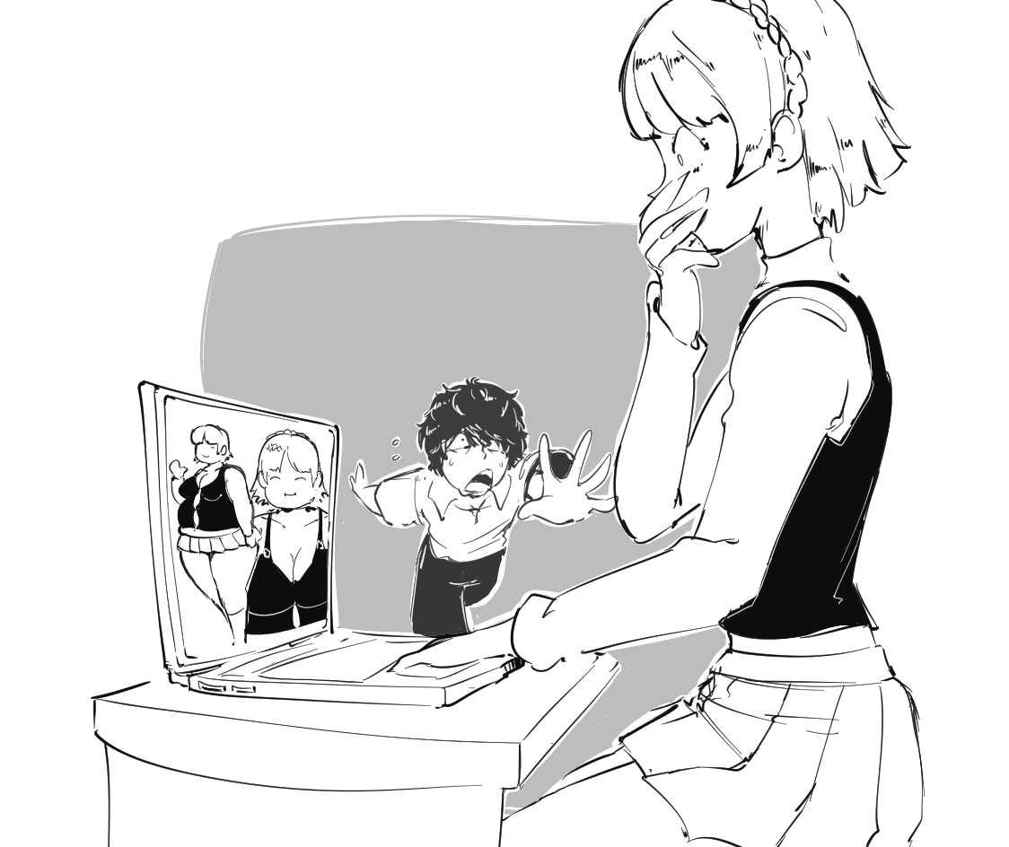 ImMisterPlow's tweet photo. Makoto sketch https://t.co/SUonkE89L7