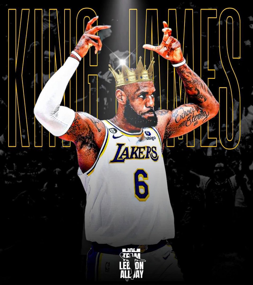 Hoopss's tweet photo. LeBron James NBA records that potentially will never be broken in history:

👑 40,000+ career points
👑 8,000+ playoff career points
👑 Career 40K | 11K | 11K 
👑 20x All-Star Team
👑 20x All-NBA Team 
👑 Finals MVP with 3 different teams
👑 Top 5 in both all-time scoring and assist
👑 100+ 30-point games with three different franchises
👑 Most games won in the Playoffs
👑 1200+ straight games with 10+ points (active) 
👑 8 Straight Finals Appearances 

🐐 for a reason