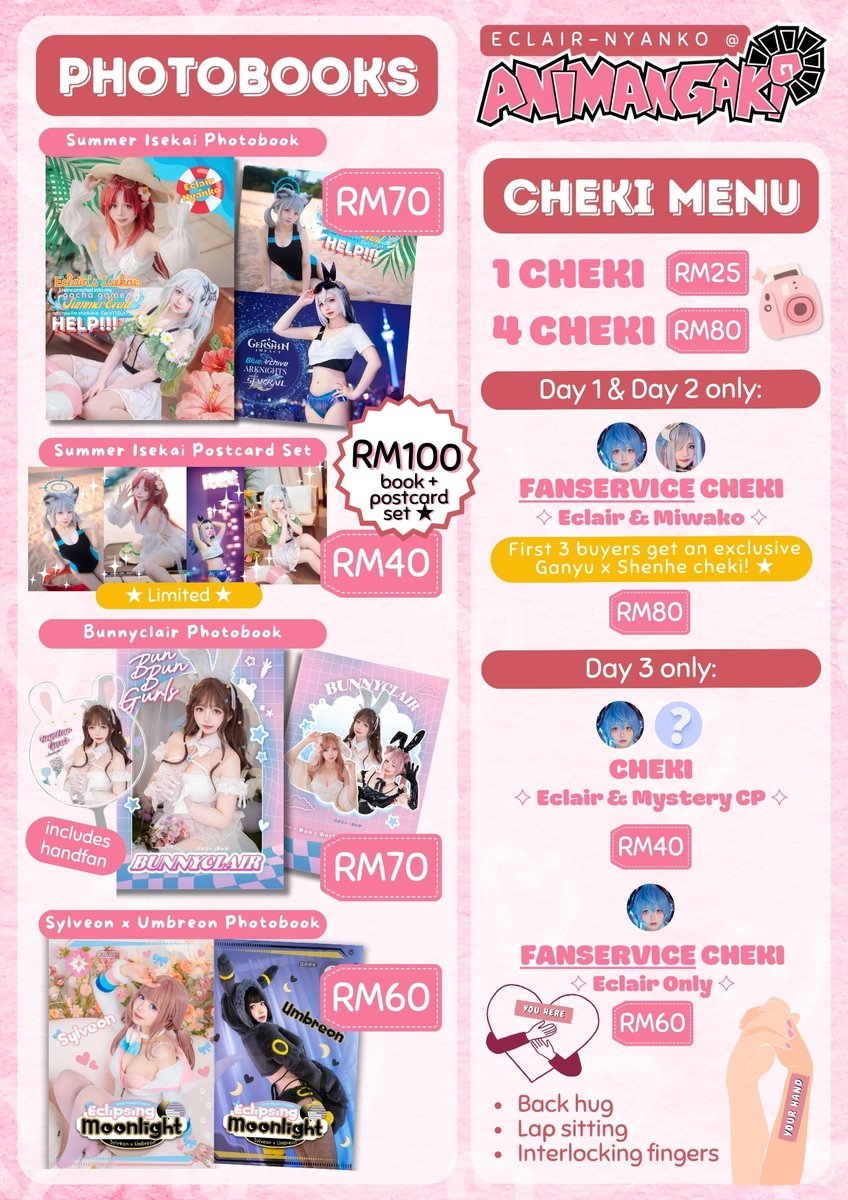 eclairnyan_cos's tweet photo. I will be in Animangaki 2024 #Animangaki 
Come meet me at booth CB02 ya(*≧∀≦*)💕

#AMG2024 #Animangaki2024 #コスプレ #ZZZ #ZenlessZoneZero #ZenlessZoneZerocosplay #belle #zzzero #米哈游 #绝区零 #hoyoverse #铃 #ゼンレスゾーンゼロ #コスプレ #mihoyo #Cognosphere #ZZZcosplay https://t.co/uCFj7V0AlS