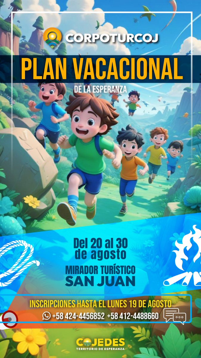 Inició Plan Vacacional de la Esperanza en el Mirador San Juan en San Carlos.
<a href="/albertogalindez/">Alberto Galindez</a> 
<a href="/Gobercojedes/">Gobernación de Cojedes</a> 
<a href="/Alc_SanCarlos/">Alcaldía de San Carlos</a> 
<a href="/FundaimagenCOJ1/">@FundaimagenCOJEDES</a> 
#vamosvamosCojedes