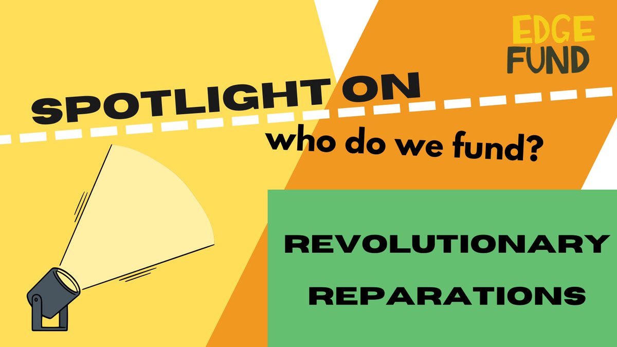 theedgefund's tweet photo. Find out more about Revolutionary Reparations, who received a grant from our Funding Round 15 ๐ณ
Want to find out more about how our funding works? Check the link in our bio ๐ป
#fund #funder #funding #grant #grantmaking #participatory #participatorygrantmaking #redistribute https://t.co/2S9rsVRmdy
