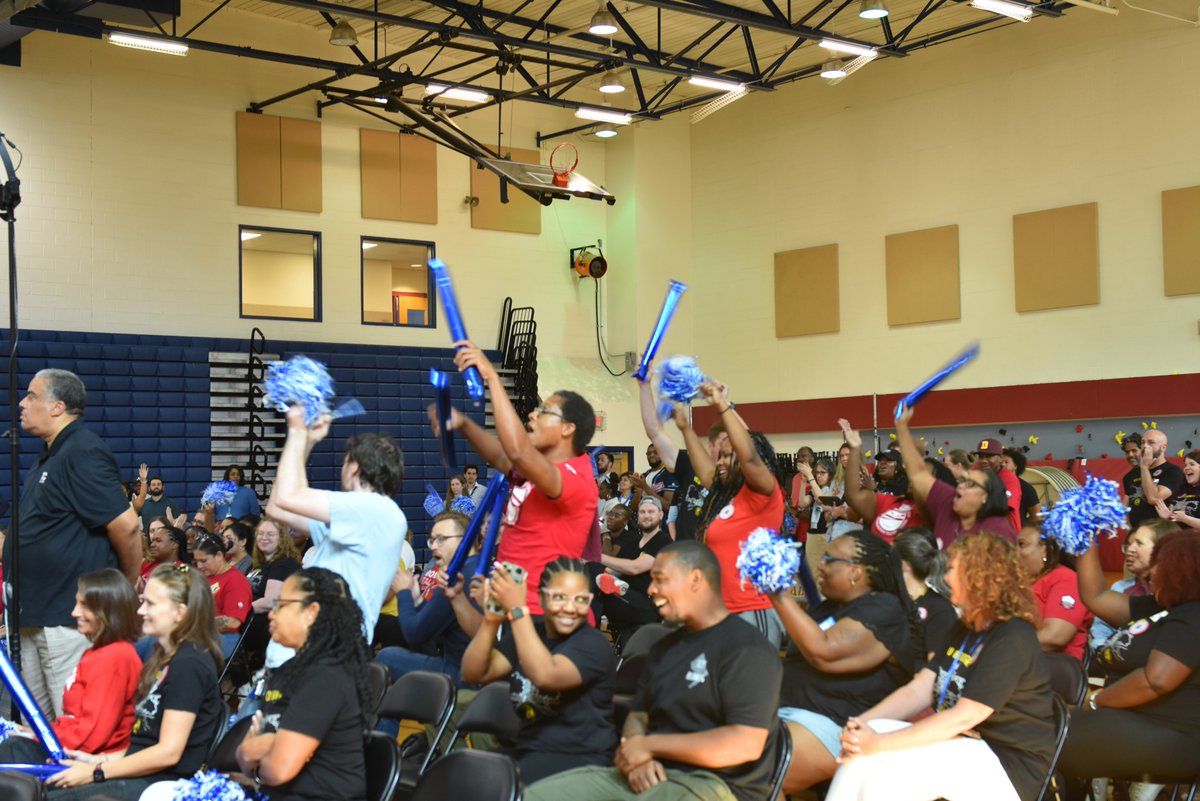 dcpublicschools's tweet image. First pep rally 🎉 for School Year 2024-2025 in the books ✅. The @DealVikings Team understood the assignment, delivering the energetic pre-service kickoff we needed!

Best wishes to our educators this week training &amp;amp; preparing to welcome students on Monday! #BacktoDCPS