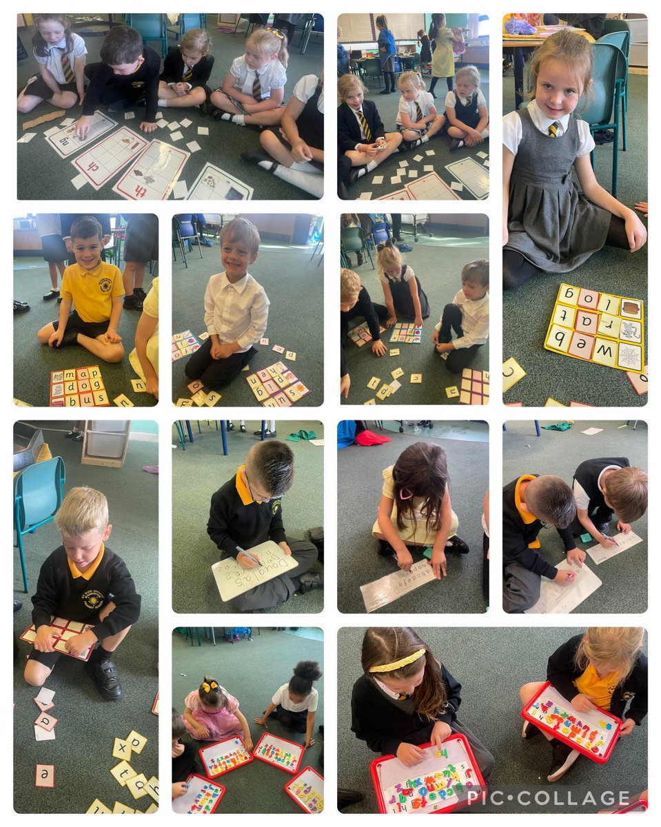 A few of our literacy tasks so far this week.  We have been revising our learning from P1 which includes building CVC words, sorting pictures by their sound and working on letter formation. A busy start to our second week in Primary 2! 👏🌟