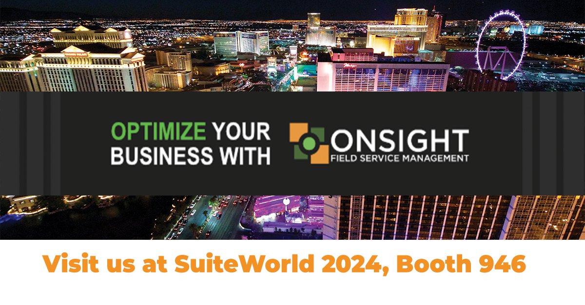 GlobalDataSvcs's tweet image. Exciting news! 🎉 OnSight Field Management and GDS are headed to SuiteWorld in Las Vegas! Visit Booth 946 or view our Live Presentation on Sept. 11 to learn how our SuiteApp is transforming Field Service operations #SuiteWorld24! #NetSuite #FieldService #SuiteApp