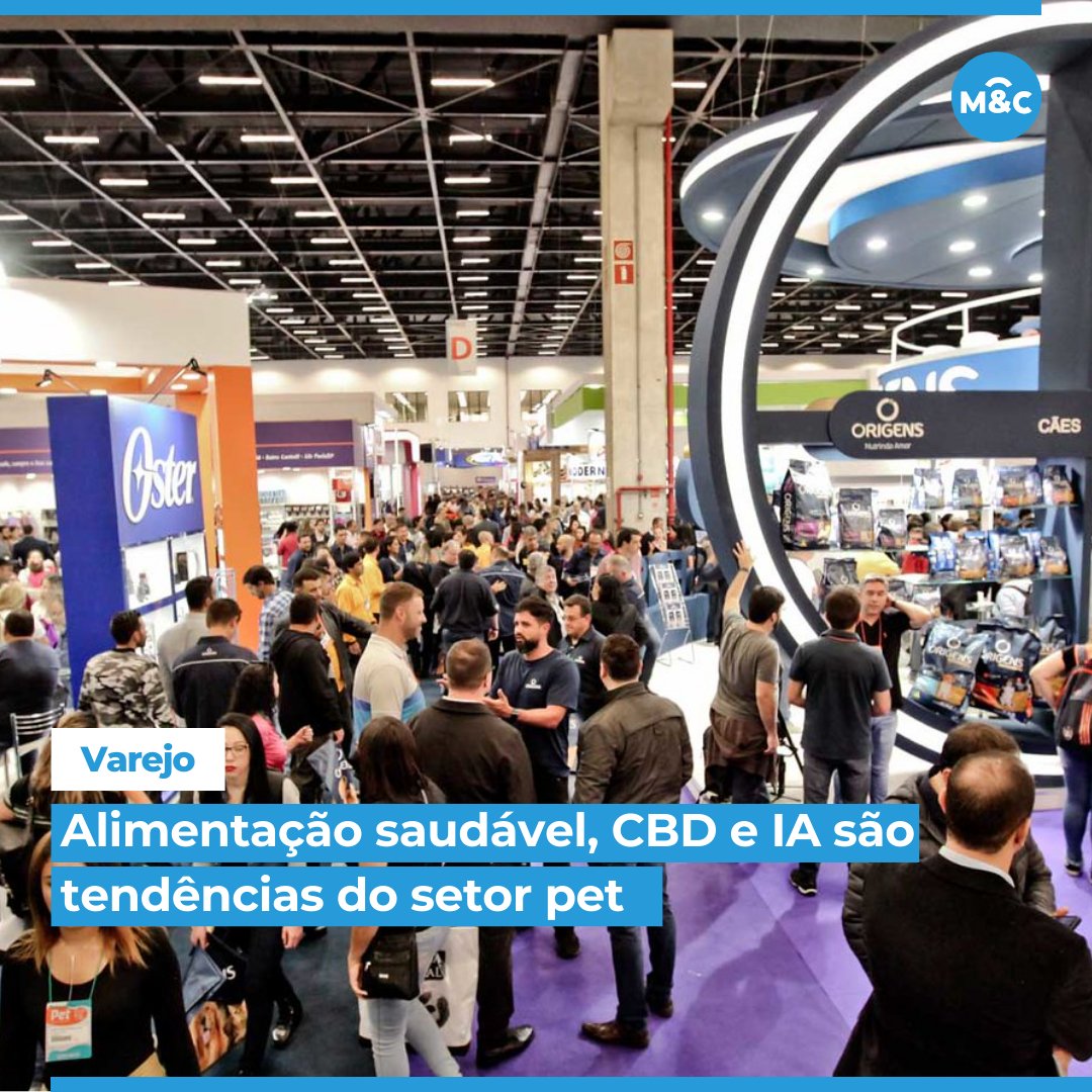 A Pet South America 2024, realizada de 14 a 16 de agosto no São Paulo Expo, destacou as principais tendências no mercado de animais de estimação.

Acesse mercadoeconsumo.com.br/20/08/2024/not…

#mercadoeconsumo #notícia #pets #inovaçãotecnológica #CBD #alimentaçãonatural