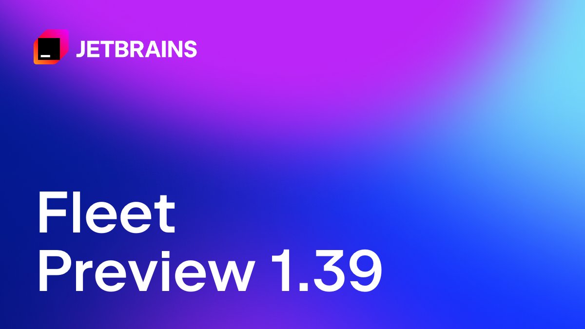 🚀 Fleet Preview Update 1.39 is out, featuring:

🧠 Smart Mode for single files
🆚 The ability to compare files
🪟 The Structure tool window
✨ Automatic language detection for untitled files

Learn more about this release:
jb.gg/1qv342