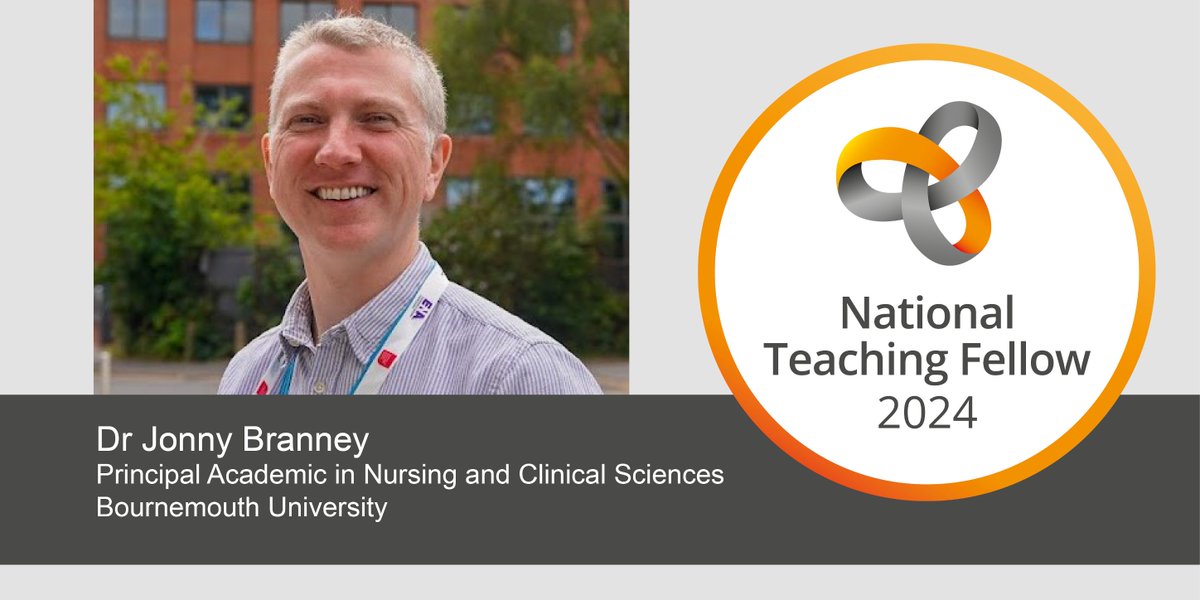Well done <a href="/jonnybranney/">Jonny Branney</a> of <a href="/bournemouthuni/">Bournemouth Uni</a> who has won an #NTFS award. He enhances clinical knowledge in healthcare students and is now advancing Team-based Learning to transform support for patients with musculoskeletal pain. social.advance-he.ac.uk/A6szHL #NTFSawards2024 #AdvanceHE