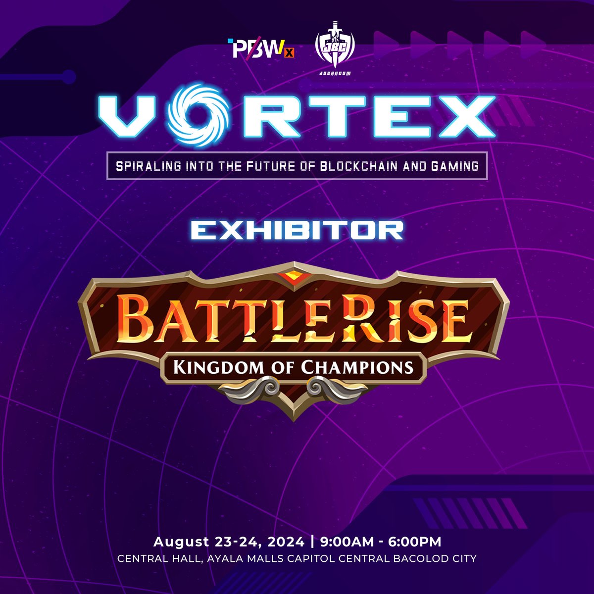 JobancomCBI's tweet photo. @BattleRiseGame  Will be going to Vortex 2024! Visit their booth and win awesome prizes! 

See you at https://t.co/6Nrq3m6RFg