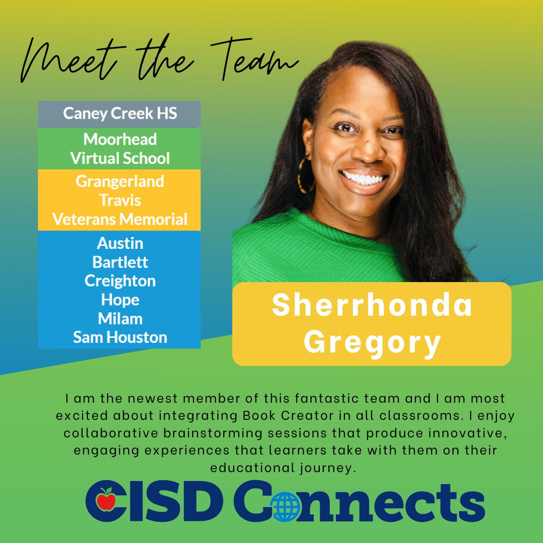 CISD_Connects's tweet photo. 🚀 Exciting News! We're thrilled to welcome Sherrhonda to the Instructional Tech team in CISD. 🎉 Get ready for innovative ideas, tech-driven solutions, and a whole lot of collaboration as we continue to enhance learning experiences for our students. #teamwork #bestteamever https://t.co/WfRZ1ev5C7