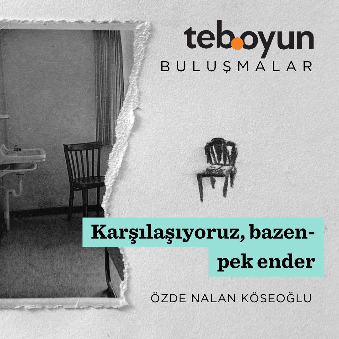 TebOyun's tweet photo. “Karşılaşıyoruz, bazen-pek ender”
Yazar: Özde Nalan Köseoğlu

Yazıyı okumak için: https://t.co/sI1QDY96OD https://t.co/sktqDZ8MUf