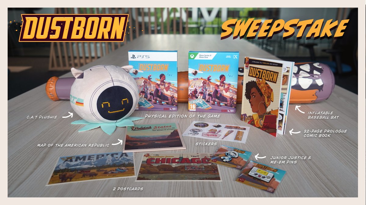 🚨 SWEEPSTAKE ALERT 🚨

To celebrate the release of Dustborn we are giving away 5 Dustborn superpacks!

To enter, follow @redthreadgames, like and repost!

Sweepstake ends on August 27!
Good luck!