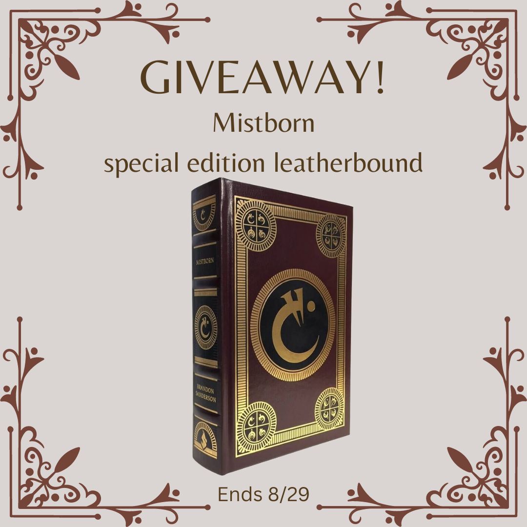 A group of fantasy indie authors (including me!) have all banded together to give away the special edition leatherbound copy of the first book in the Mistborn trilogy by Brandon Sanderson.

Entry link in the comments below! #freebook #bookgiveaway
