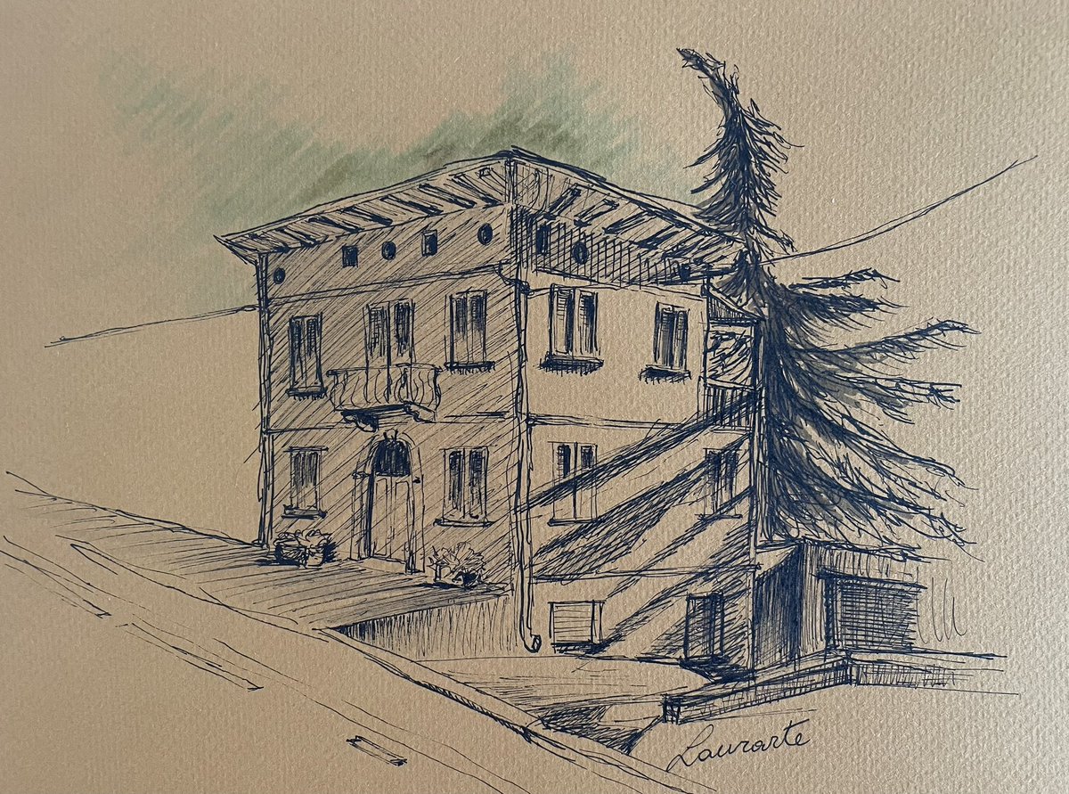 My grandparents’ house in #Controguerra #Abruzzo #Italy #DrawingAugust #20August