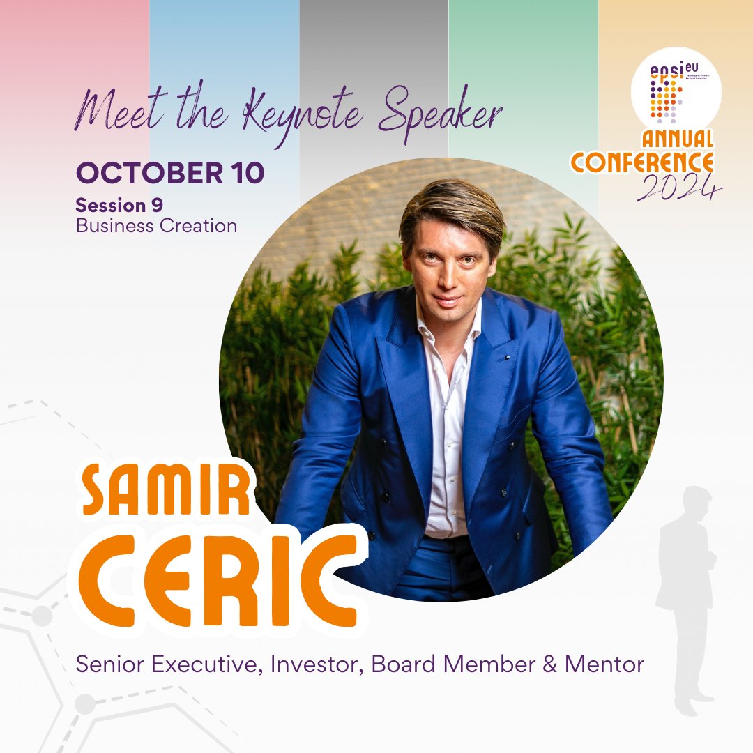 Samir Ceric, a trailblazer in tech, finance, and sports, will be speaking at the EPSI #AnnualConference 2024! With a career spanning 25+ years across multiple industries and continents, Samir's expertise in #sport and #innovation is unparalleled.

Meet him in Olympia in October!