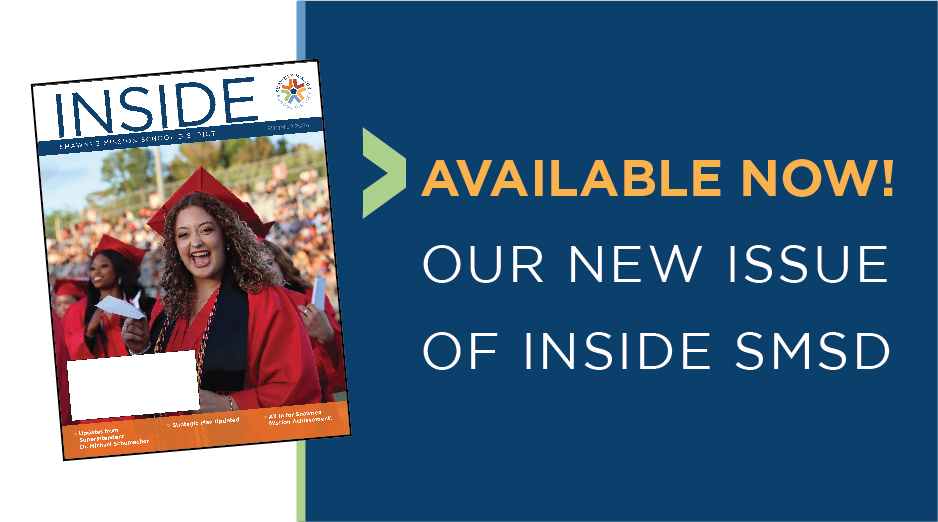 📖INSIDE SMSD: Looking for more updates on the district happenings? The Summer 2024 issue of Inside Magazine has been delivered to all households in the Shawnee Mission School District community! If you missed it, you can still read it online here: resources.finalsite.net/images/v172202…