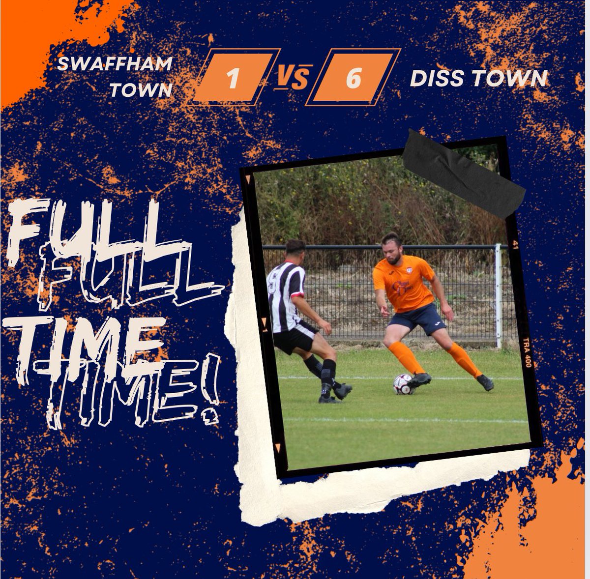 and that’s it. Diss win 6-1 against <a href="/Swaffham_TownFC/">Swaffham Town FC</a> with a brilliant 5 goals from <a href="/ljackson_9/">Liam Jackson</a> and 1 from <a href="/benblyth07/">Ben Blyth</a>