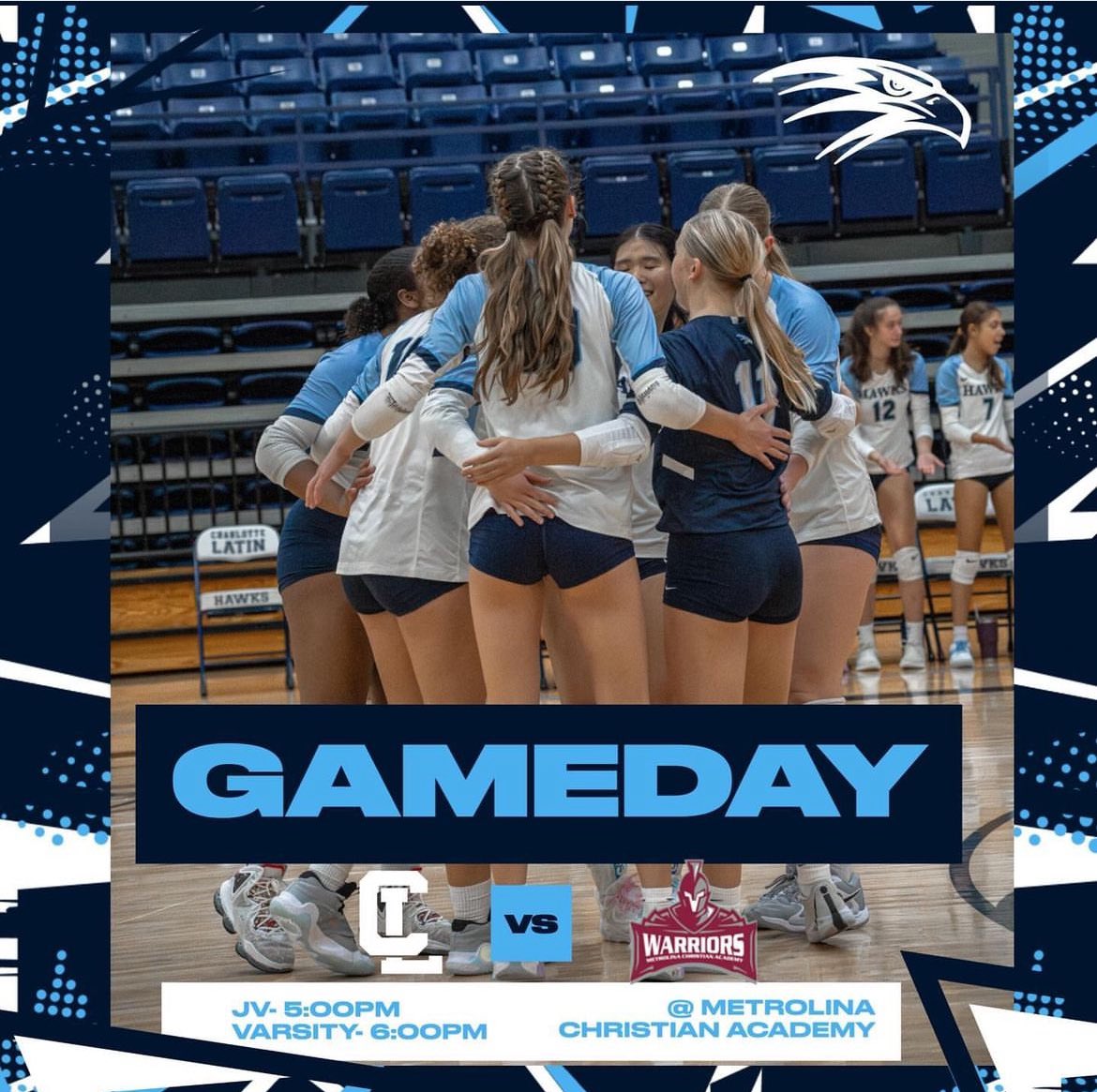 It’s GAMEDAY!! Come support the Hawks at Metrolina Christian Academy today- 5:00 for JV and 6:00 for Varsity 🏐 Admission $8 - get tickets here: 
metrolinachristian.org/tickets