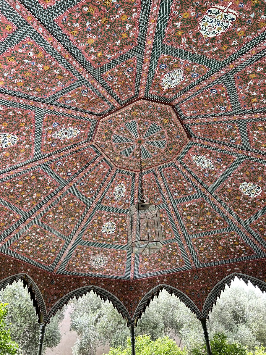 Patterns on the ceiling in Le Jardin Secret, Marrakech <a href="/NCETM/">NCETM</a> #MathsOnHoliday