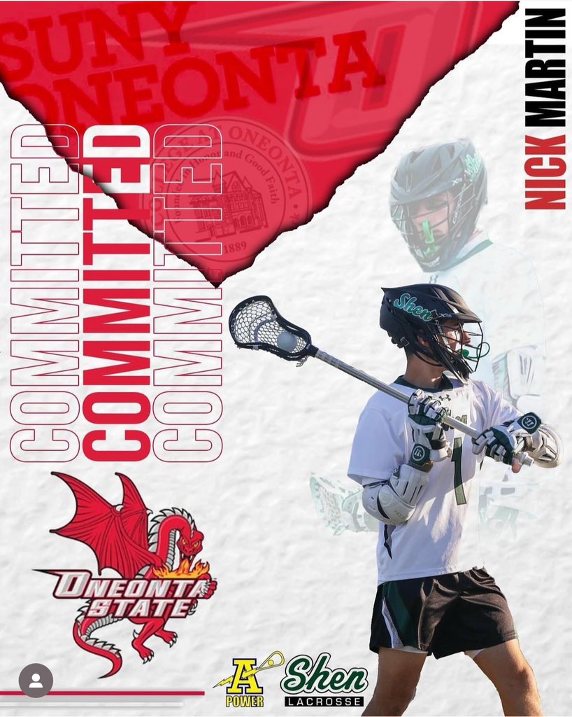 Huge congrats to Nick Martin (‘25, A) on his commitment to play at the next level <a href="/OneontaLacrosse/">Oneonta Lacrosse</a>