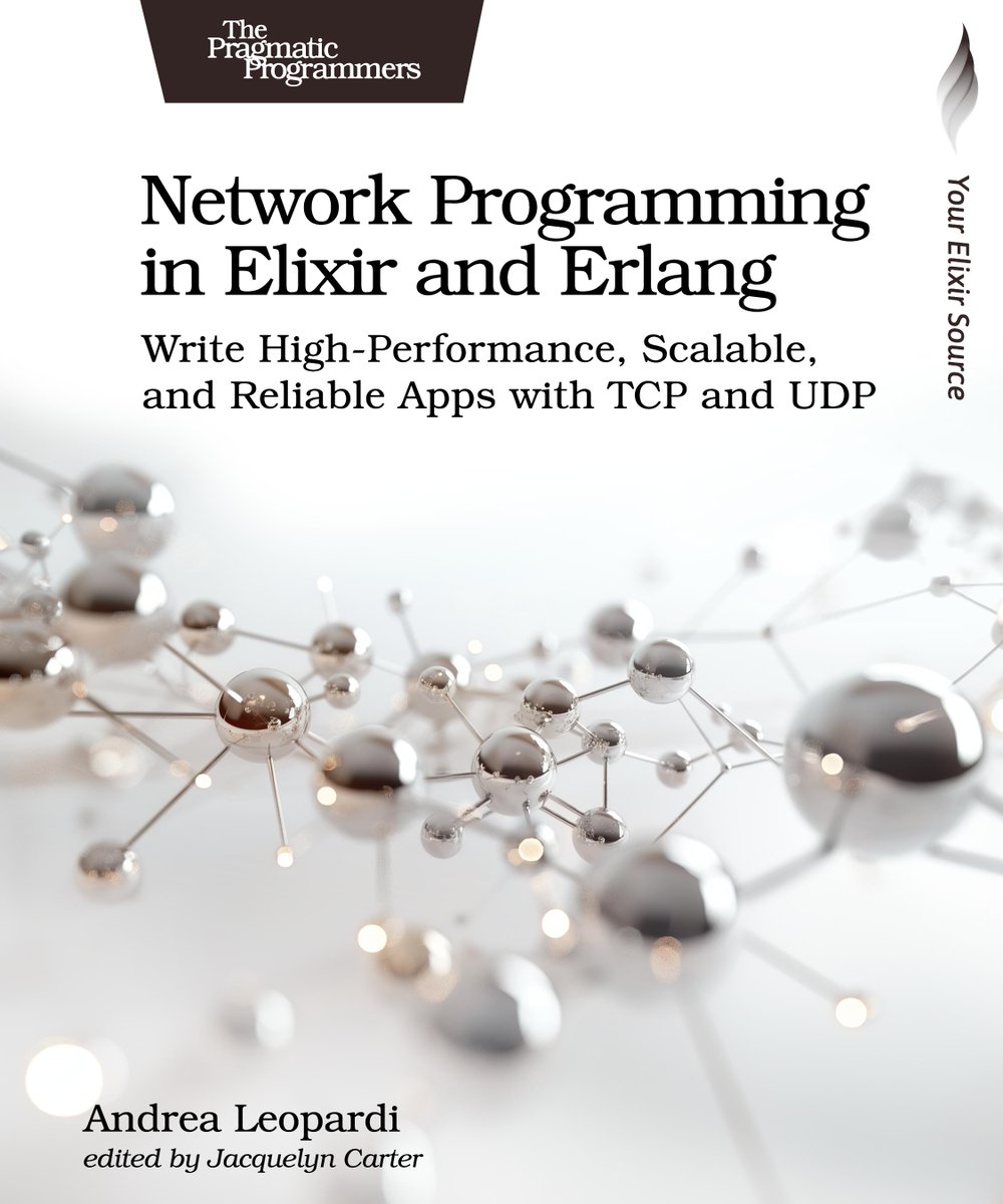 Brand New in Beta --
Build scalable, resilient, and efficient network-intensive applications with Erlang and Elixir — the perfect fit.  The BEAM’s actor model perfectly mirrors the way nodes operate in a network. 

pragprog.com/titles/alnpee

<a href="/whatyouhide/">Andrea Leopardi</a> #myelixirstatus #Beam