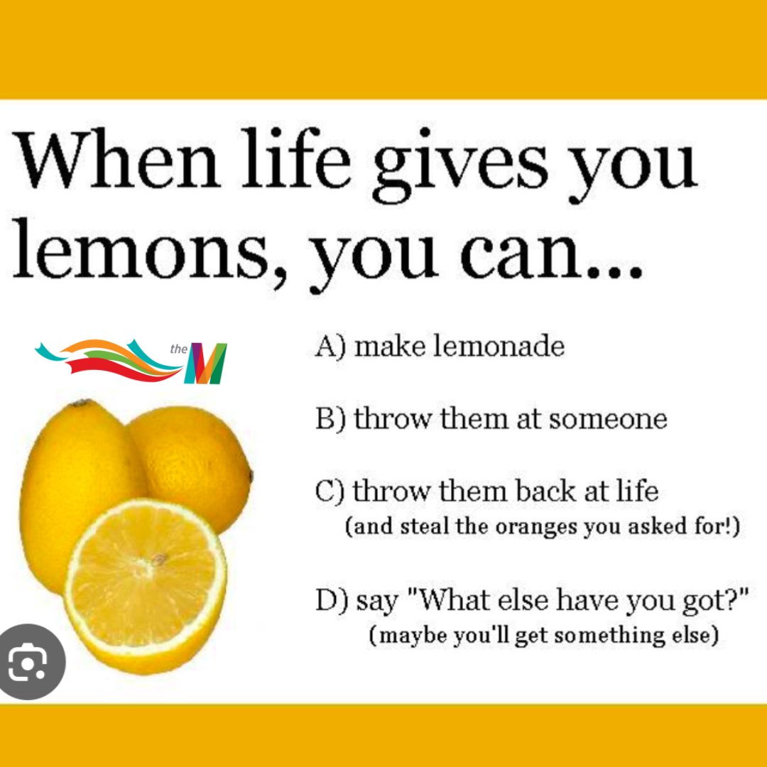 TheMTransit's tweet image. What&apos;s your answer? We&apos;d love to read your comments⤵️

#lemonadeday #funquote #mymgm