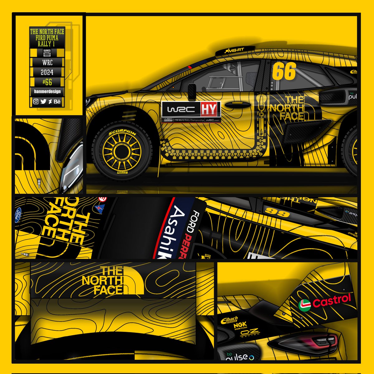 hanmerdesign's tweet photo. The North Face - Ford Puma Rally 1 livery concept

#fordpuma #ford #fordpumawrc #fordperformance #msport #rally1 #thenorthface   #wrc2024 #wrc  #motorsport #racing #livery #liverydesign #graphicdesign #vehiclewraps #wraps https://t.co/LCiBS0hfzB