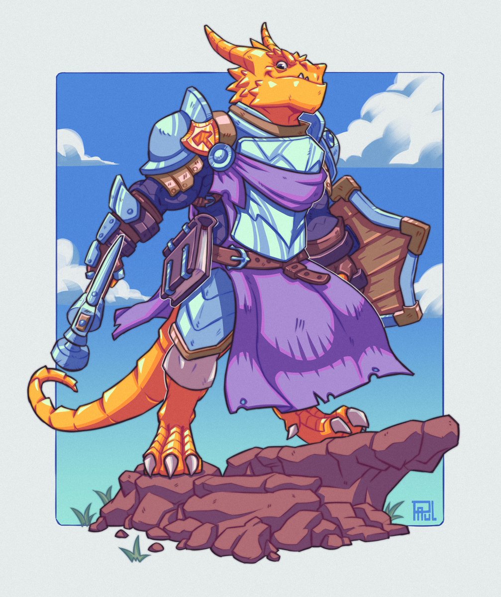 This is Drakon Goldscale, my D&amp;D Character that I'm playing atm, Paladin follower of Tyr! #DnD