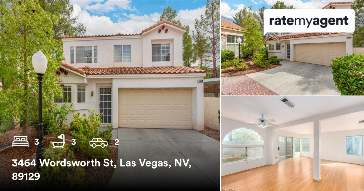 RealtorRicki's tweet photo. 🛌 3 🛀 3 🚘 2
📍 3464 Wordsworth St, Las Vegas, NV, 89129

My latest sale on #RateMyAgent.
 S.0187505
https://t.co/RIZNlNbxK2

...
#ratemyagent #realestate https://t.co/CFrz1xJctn