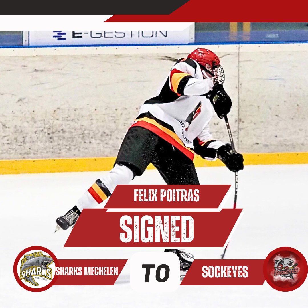 RSockeyes's tweet photo. Signed!

We have signed Felix Poitras, 2005 F from Belgium.

Last year Felix played for the Sharks Mechelen scoring 27 points in 20 games.

Felix also played 5 games in the WJC 20 under in Div 2 for Belgium.

Welcome to the team Felix!

#richmondsockeyes https://t.co/CAuCrvRqet