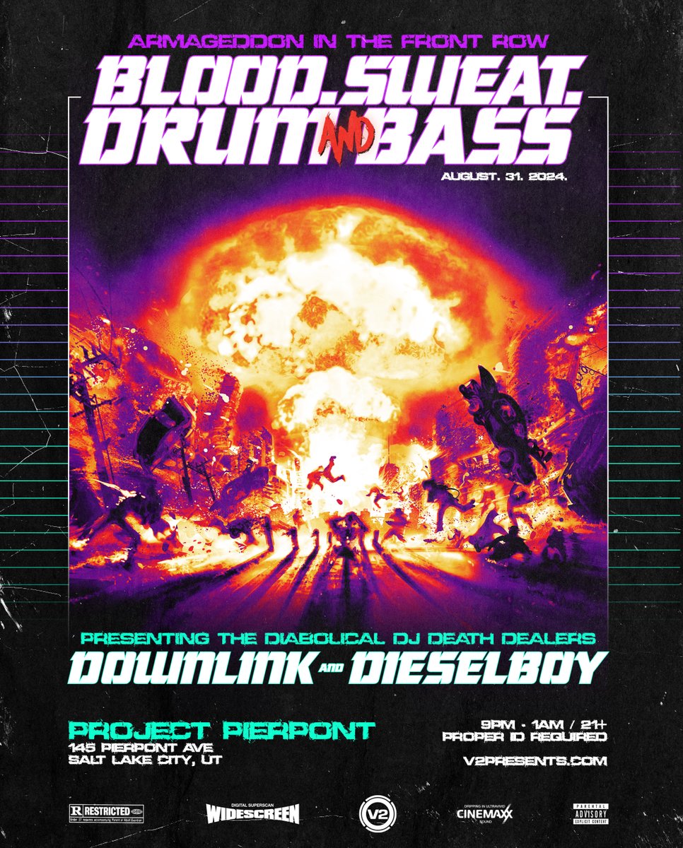 Tonight, destruction goes by a new name and its <a href="/downlinkmusic/">Downlink</a> and <a href="/DjDieselboy/">Ð E S Ŧ R O Y E R</a>! Get ready for a night of Blood, Sweat, and Bass that will be sure to blow your mind.