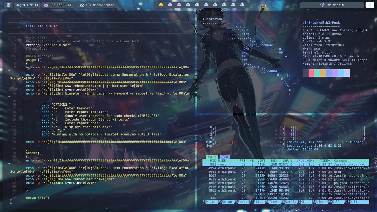 Después de un rato cacharreando ya va cogiendo forma mi nuevo entorno de trabajo en Linux 😍 
👉 Pronto escribiré en mi blog una guía paso a paso.