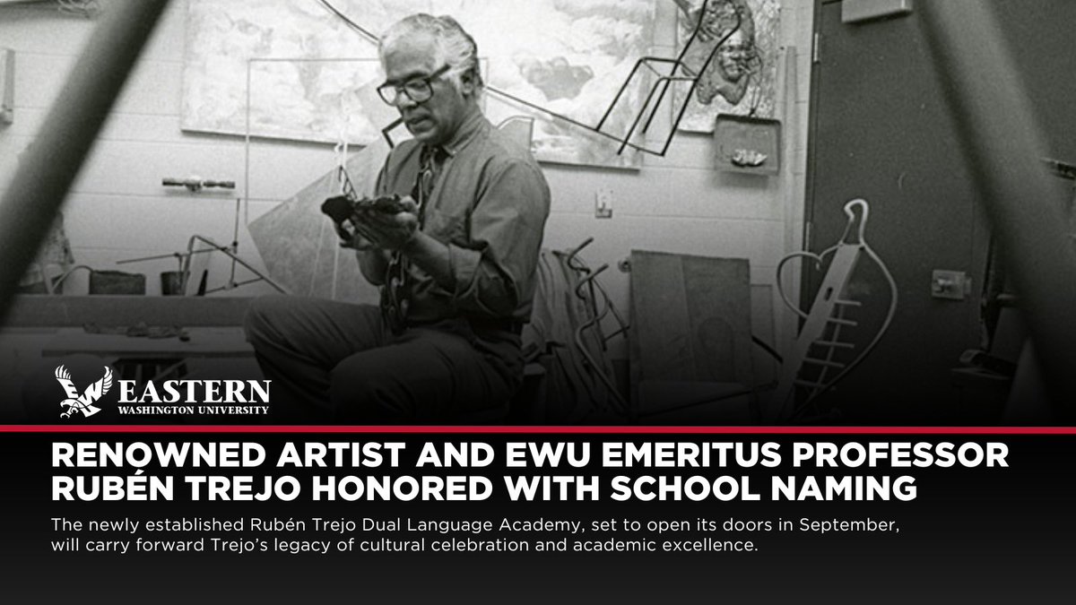 Spokane's new Rubén Trejo Dual Language Academy honors the late EWU Prof. &amp; artist, championing bilingual education &amp; cultural pride. #RubenTrejo #EWU
Read the full story here: bit.ly/4dNtSZD